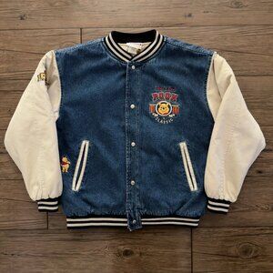 Disneyland Winnie The Pooh Varsity Jacket Denim 1966 Medium
